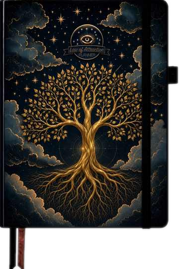 Gold tree in clouds